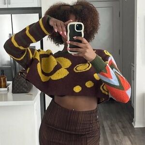 NWT Urban Outfitters BDG Rio Pullover Cropped Sweater sz M